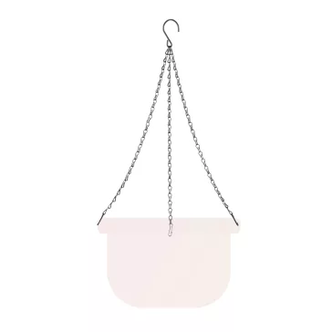 Virágcserép függesztőlánc - fém - fekete - 50 cm