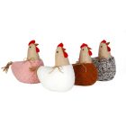 Textil dekoráció - tyúkanyó - 21 x 18 x 11 cm - 4 féle