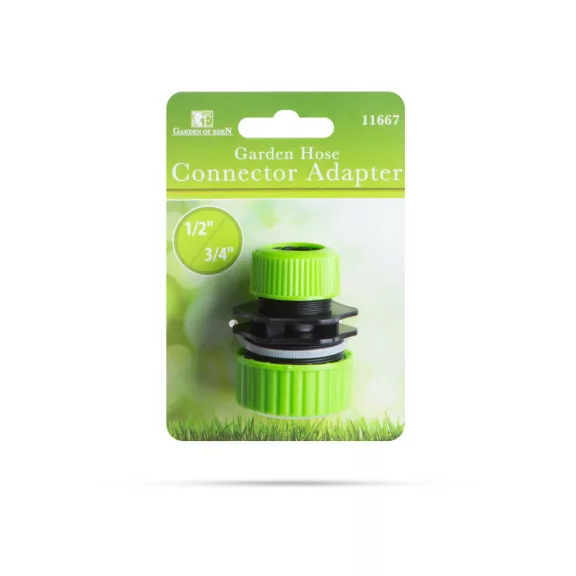 Tömlőcsatlakozó adapter - 1/2" - 3/4" - műanyag - zöld/fekete Tömlőcsatlakozó adapter - 1/2" - 3/4" - műanyag - zöld/fekete