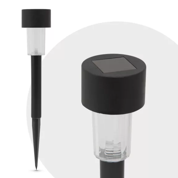 LED-es kültéri szolár lámpa 190 x 45 mm műanyag - fekete LED-es kültéri szolár lámpa 190 x 45 mm műanyag - fekete