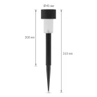 LED-es kültéri szolár lámpa 190 x 45 mm műanyag - fekete