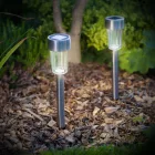 LED-es kültéri szolár lámpa 190 x 45 mm fém