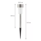LED-es kültéri szolár lámpa 190 x 45 mm fém