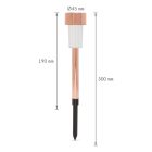 LED-es kültéri szolár lámpa 190 x 45 mm fém, rozéarany