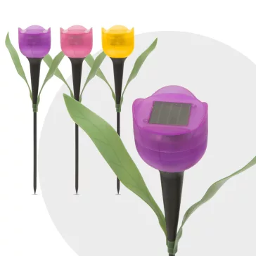 LED-es szolár tulipánlámpa 30 cm