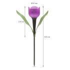 LED-es szolár tulipánlámpa 30 cm