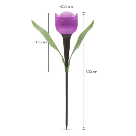 LED-es szolár tulipánlámpa 30 cm LED-es szolár tulipánlámpa 30 cm