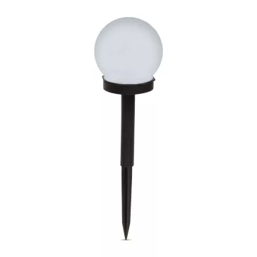   LED-es szolár lámpa - leszúrható - gömb alakú, hidegfehér - Ø10 cm