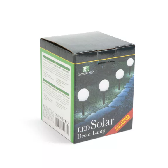 LED-es szolár lámpa - leszúrható - gömb alakú, hidegfehér - Ø10 cm LED-es szolár lámpa - leszúrható - gömb alakú, hidegfehér - Ø10 cm