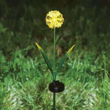   Leszúrható szolár virág - hortenzia - 2 féle - 25 melegfehér LED - 13 x 7 x 65 cm