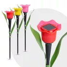 LED-es szolár tulipánlámpa - sárga / piros / rózsaszín - 31 cm 