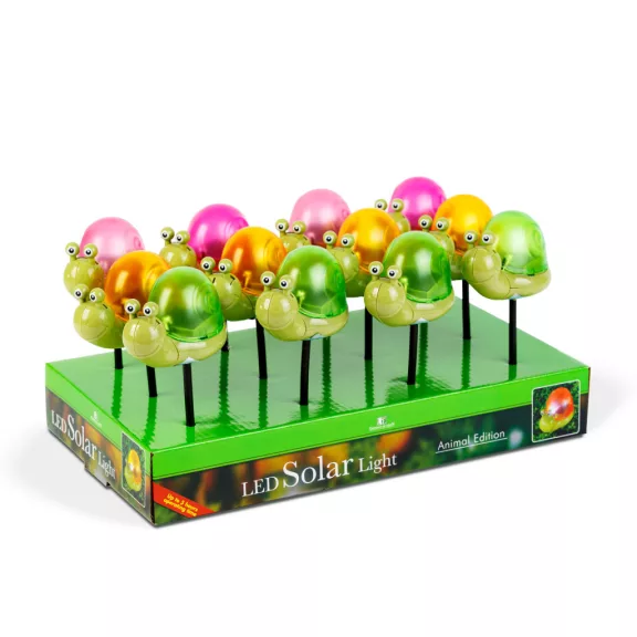 Leszúrható szolár - csiga - fehér LED - 10 x 6 x 15 cm Leszúrható szolár - csiga - fehér LED - 10 x 6 x 15 cm