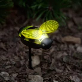   Leszúrható szolár lámpa - méhecske - 8 x 6,5 x 14 cm - Fehér LED