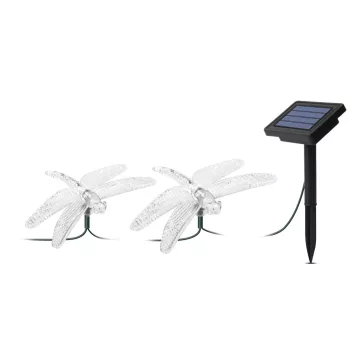   LED szolár fényfüzér - szitakötő - 2,9 m - 10 színes LED