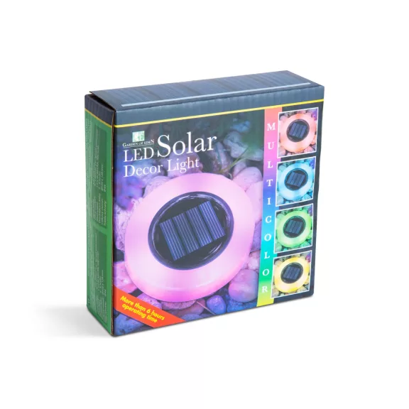 LED-es leszúrható szolár lámpa - kör alakú - RGB színes LED - 105 x 128 mm LED-es leszúrható szolár lámpa - kör alakú - RGB színes LED - 105 x 128 mm
