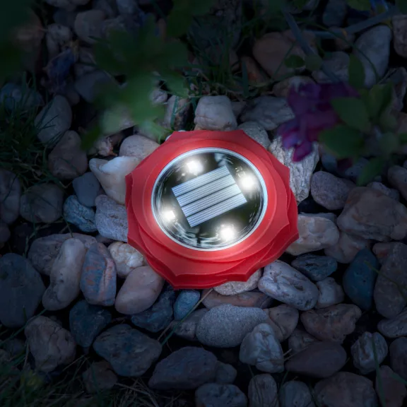 LED-es leszúrható szolár lámpa - piros - hidegfehér - 11,5 x 2,3 cm LED-es leszúrható szolár lámpa - piros - hidegfehér - 11,5 x 2,3 cm