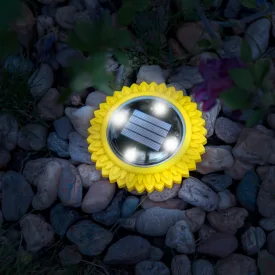   LED-es leszúrható szolár lámpa - sárga - hidegfehér - 11,5 x 2,3 cm