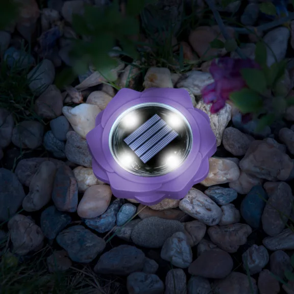 LED-es leszúrható szolár lámpa - lila - hidegfehér - 11,5 x 2,3 cm LED-es leszúrható szolár lámpa - lila - hidegfehér - 11,5 x 2,3 cm