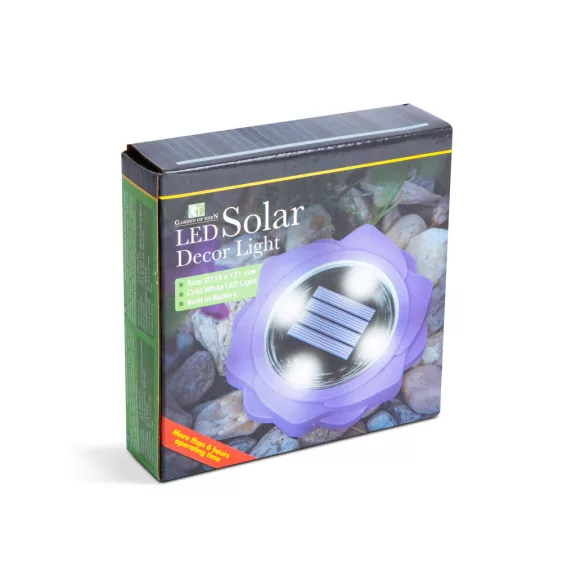 LED-es leszúrható szolár lámpa - lila - hidegfehér - 11,5 x 2,3 cm LED-es leszúrható szolár lámpa - lila - hidegfehér - 11,5 x 2,3 cm