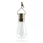 Felakasztható szolár lámpa - izzó - 4 melegfehér LED - 4,7 x 11 cm