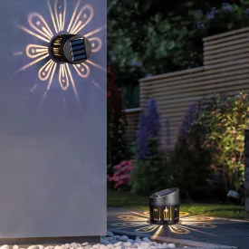   Szolár dekorlámpa - fali / álló - 8 x 9 cm - 1 melegfehér SMD LED