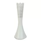 Váza - lézervágott - fehér - 40 cm