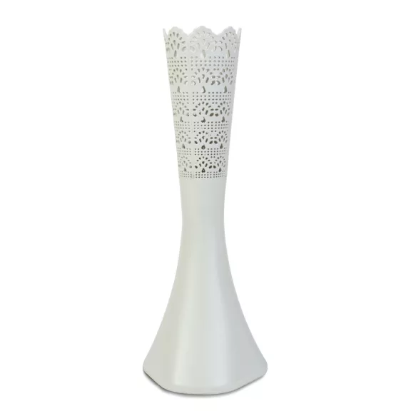 Váza - lézervágott - fehér - 40 cm Váza - lézervágott - fehér - 40 cm