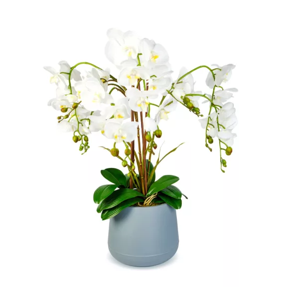 Műnövény dekoráció - orchidea - fehér - 83 cm Műnövény dekoráció - orchidea - fehér - 83 cm