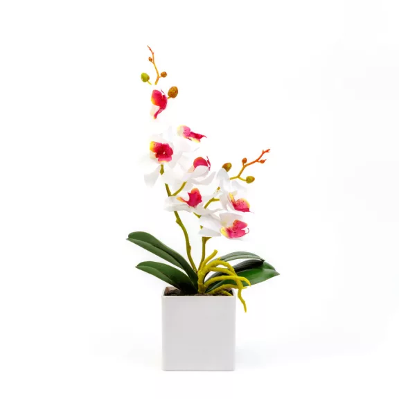 Műnövény dekoráció - orchidea - 3 féle - 37 cm