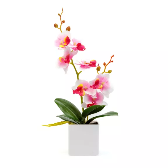 Műnövény dekoráció - orchidea - 3 féle - 37 cm