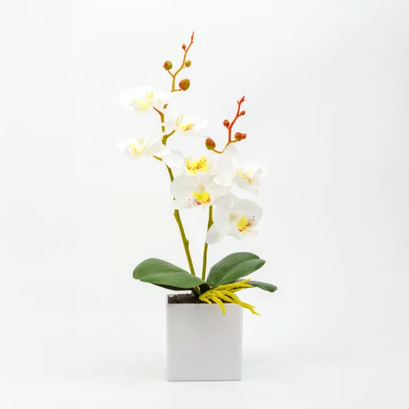 Műnövény dekoráció - orchidea - 3 féle - 37 cm