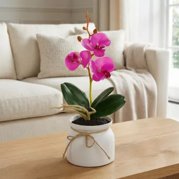 Műnövény dekoráció - orchidea - 3 féle - 32,5 cm