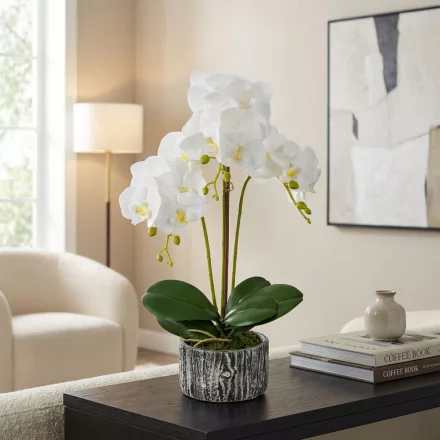 Műnövény dekoráció - orchidea -  53 cm
