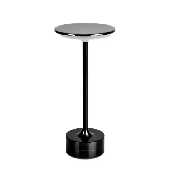 Asztali lámpa - fekete színű fém - állítható színhőm, fényerő - akkumulátoros - USB Asztali lámpa - fekete színű fém - állítható színhőm, fényerő - akkumulátoros - USB