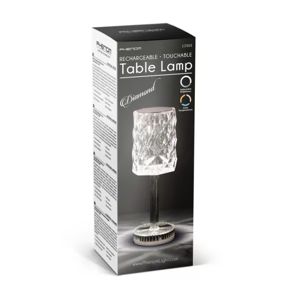 Asztali lámpa - átlátszó - állítható színhőm, fényerő - akkumulátoros - USB Asztali lámpa - átlátszó - állítható színhőm, fényerő - akkumulátoros - USB