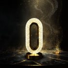 Asztali lámpa - arany - állítható színhőmérséklet, fényerő - akkumulátoros - USB