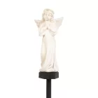 Szolár angyalka - imádkozó - 1 melegfehér LED - műgyanta - 49 x 11 x 6,5 cm