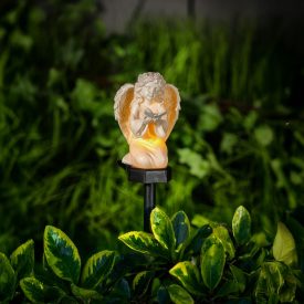   Szolár angyalka - pillangó - 1 melegfehér LED - műgyanta - 42 x 11 x 6,5 cm