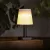 Szolár asztali lámpa - fehér - melegfehér LED - műanyag - 23 x 12 cm