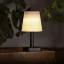 Szolár asztali lámpa - fehér - melegfehér LED - műanyag - 23 x 12 cm