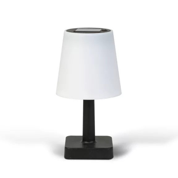 Szolár asztali lámpa - fehér - melegfehér LED - műanyag - 23 x 12 cm Szolár asztali lámpa - fehér - melegfehér LED - műanyag - 23 x 12 cm