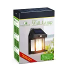 Szolár mozgásérzékelős fali lámpa - 1 filament LED - fekete - 12 x 6 x 17 cm