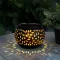 Szolár dekor lámpa - lángeffekttel - 12 sárga LED - 15 x 15 x 11 cm