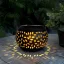 Szolár dekor lámpa - lángeffekttel - 12 sárga LED - 15 x 15 x 11 cm