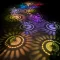 Leszúrható szolár lámpa - 1 + 1 melegfehér / RGB SMD LED - fekete - 53 x 11,4 cm