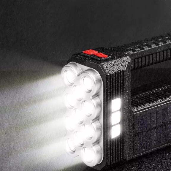 Szolár COB LED zseblámpa - munkalámpa funkcióval - 1200 mAh - MicroUSB - 1000 lumen - IP55 Szolár COB LED zseblámpa - munkalámpa funkcióval - 1200 mAh - MicroUSB - 1000 lumen - IP55