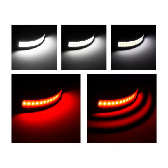 Fejlámpa gesztusvezérléssel - piros / fehér COB LED - 800 mAh akkumulátor - IP54 Fejlámpa gesztusvezérléssel - piros / fehér COB LED - 800 mAh akkumulátor - IP54