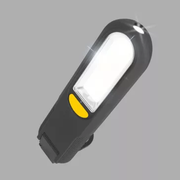   Mágneses steklámpa COB + SMD LED-del, akasztóval - vészjelzővel