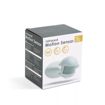 Mozgásérzékelő - 180° - max 12 m - max 1200W - IP44