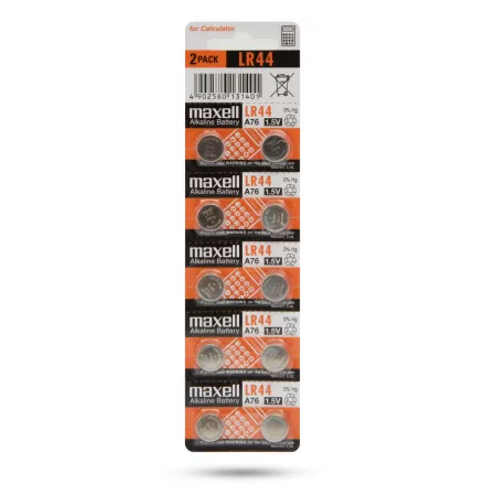 Gombelem LR44W Alkaline • 1,5V 10 db / csomag